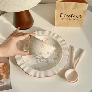 China Ceramic Pookie Design Bowl Spoon Plate Chopstick