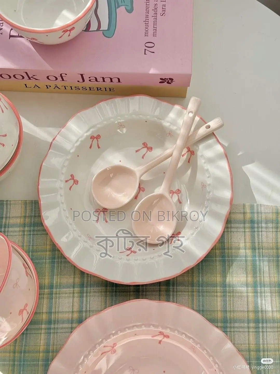China Ceramic Pookie Design Bowl Spoon Plate Chopstick