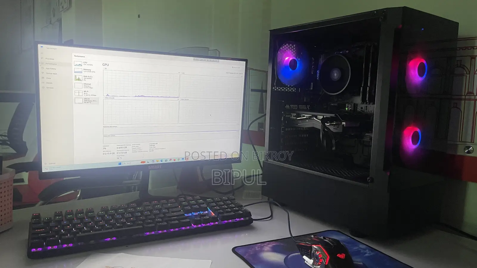 Desktop Computer Gigabyte 16GB AMD Ryzen 7 SSD 512GB