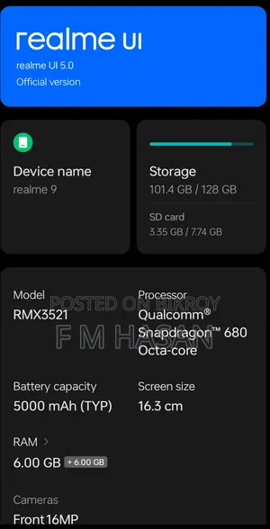 Realme 9 128 GB White