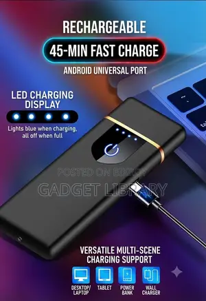 USB Rechargeable Electric Cigarette Lighter – Touch Sensor