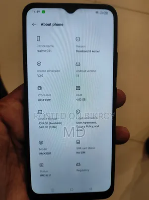 Realme C21Y 64 GB Black