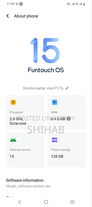 Vivo Y17s 128 GB Black