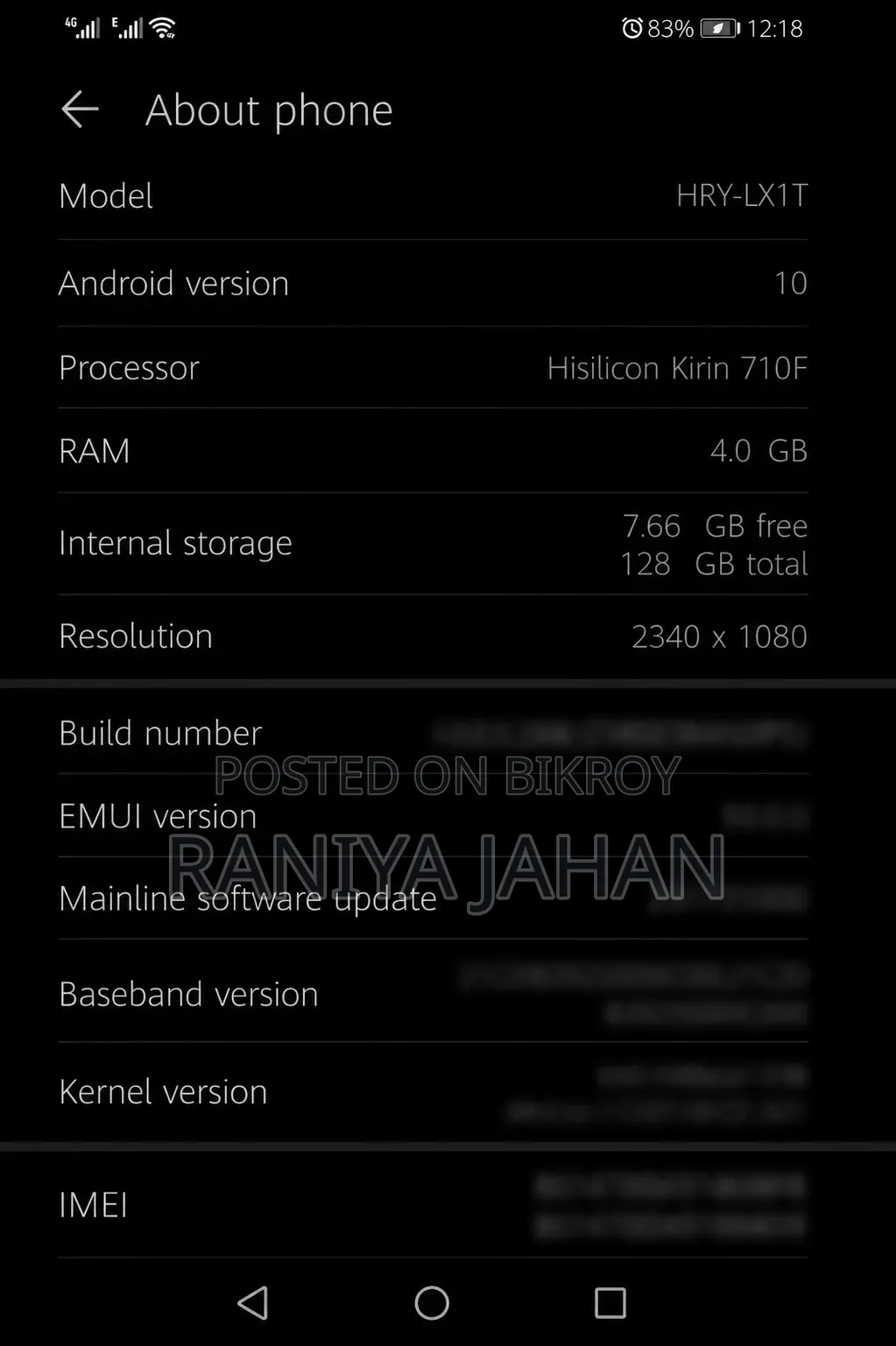 Honor 20 Lite 128 GB Blue