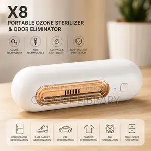 X8 Portable Ozone Sterilizer & Odor Eliminator – USB Rechargeable