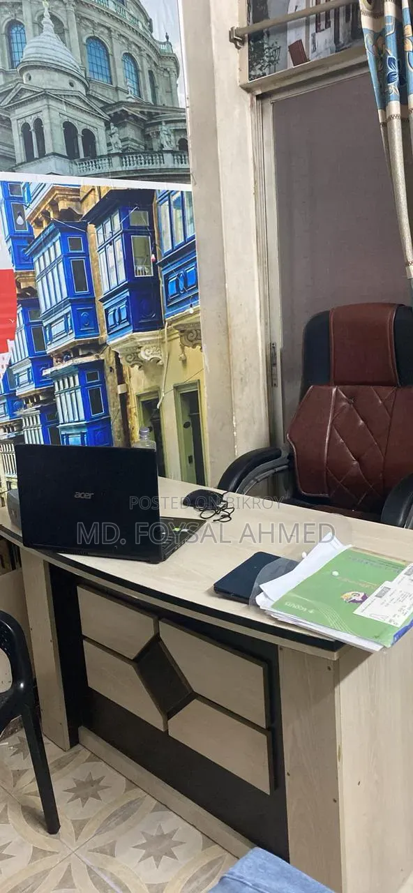Computer Table & Rolling Table Chair
