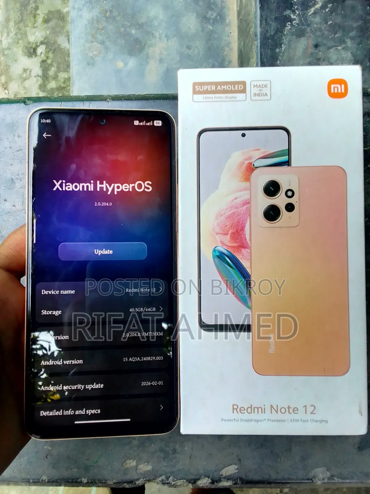 Xiaomi Redmi Note 12 128 GB Gold