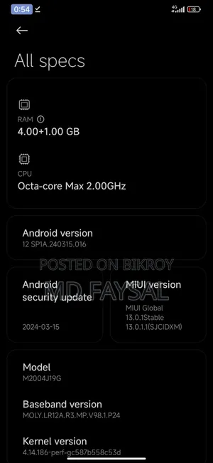 Xiaomi Redmi 9 64 GB Black