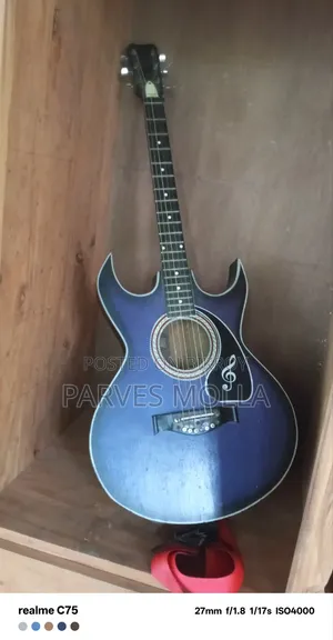Blue Acoustic Guitar - Sharp Cut Design - Full Fresh - Goaland Rajbari