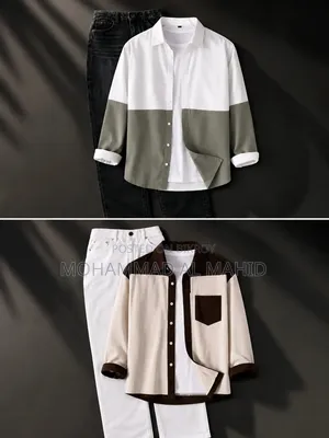 “Premium Maroon & White Casual Shirt Pant Set for Men”
