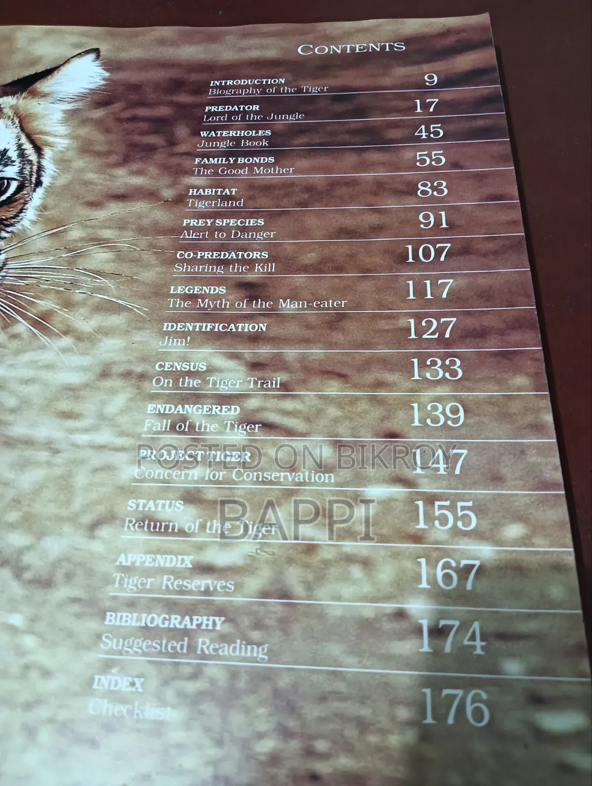 Used Illustrated Book on Tiger for Sale