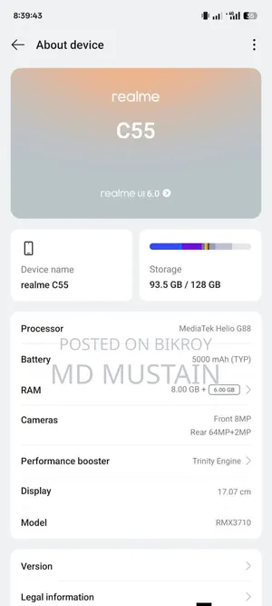 Realme C55 128 GB