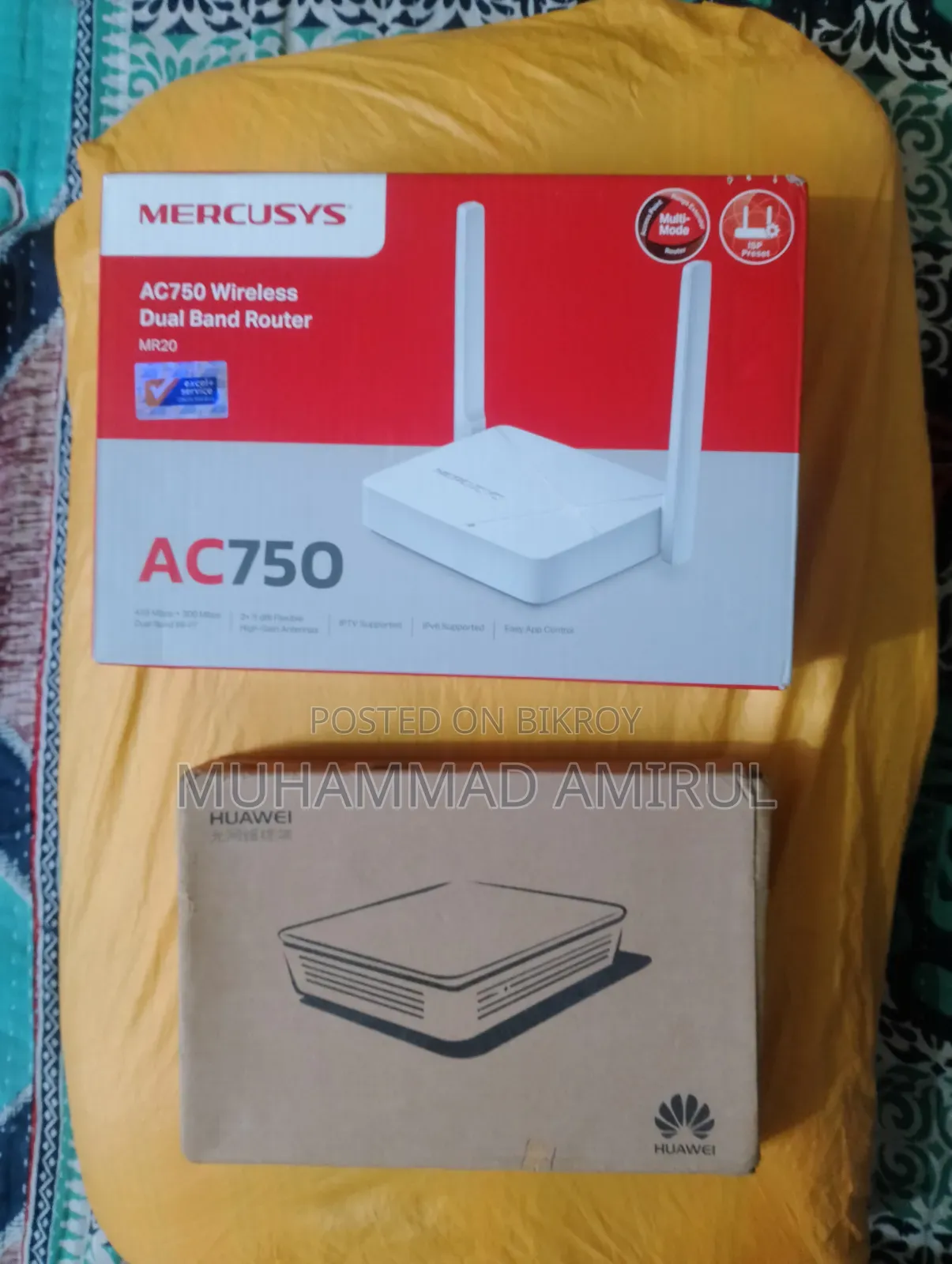 Mercusys AC750 Router + Huawei ONU সেল হবে।