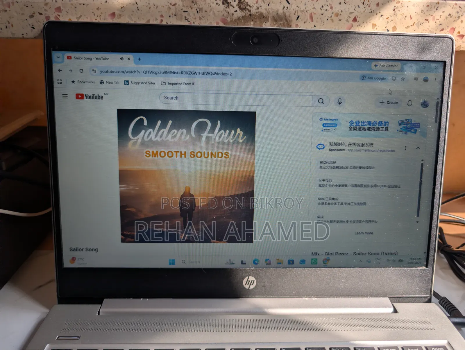 Laptop HP ProBook 440 G7 8GB Intel Core i5 SSD 256GB