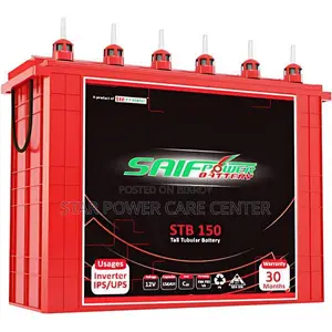 Saif Power STB150 Tall Tubular Battery
