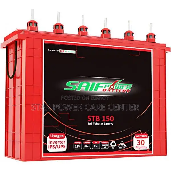 Saif Power STB150 Tall Tubular Battery