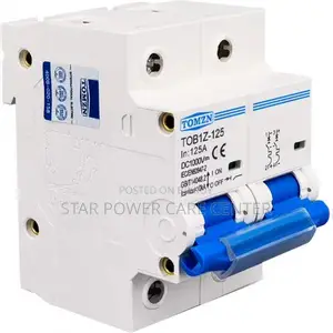 Tomzn TOB1Z-125 2P DC 1000V Miniature Circuit Breaker