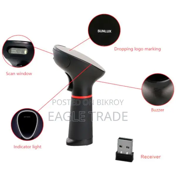 Sunlux XL-9600 1D / 2D Wireless Barcode Scanner