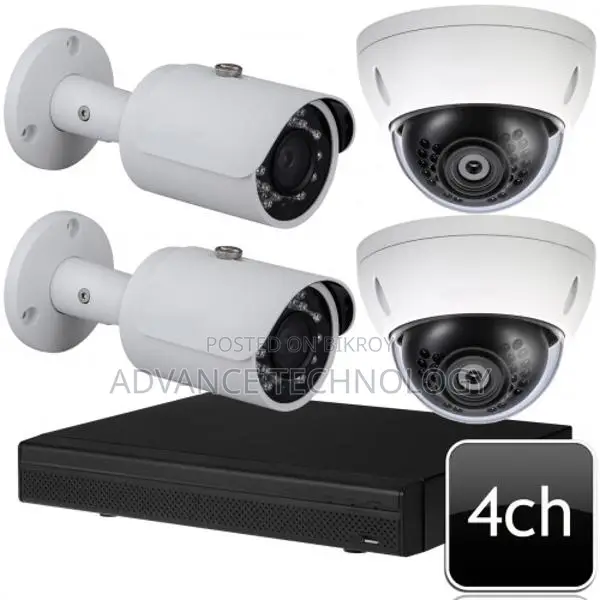 CCTV Package 4-CH Dahua XVR 4-Pcs 5MP Camera 500GB HDD