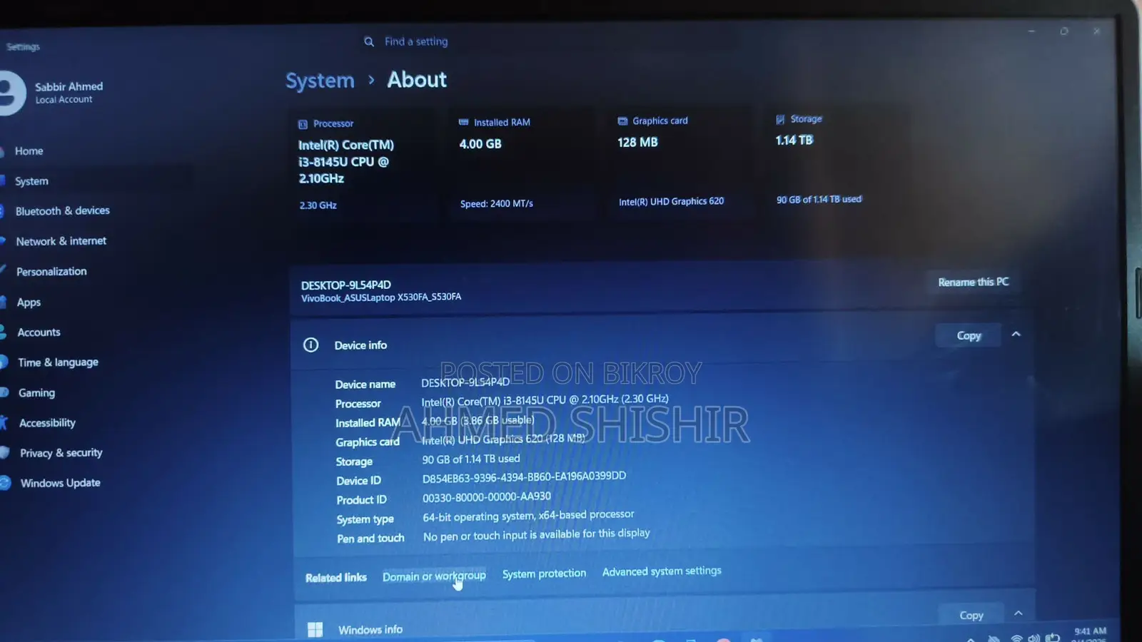 Laptop Asus X553MA 4GB Intel Core i3 HDD 1T