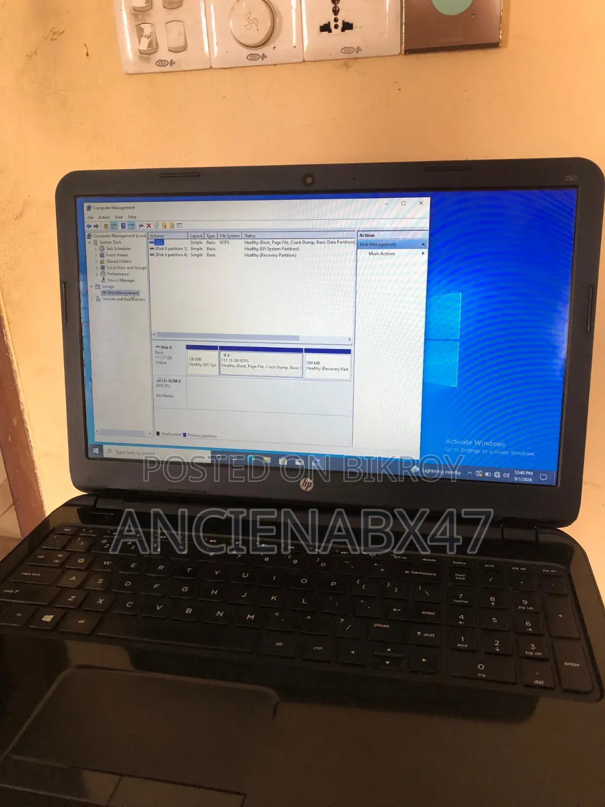 Laptop HP 250 G2 6GB RAM Intel Core i3 512GB SSD