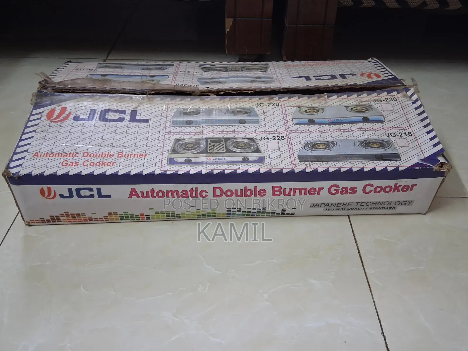 JCL Automatic Double Burner Gas Cooker .