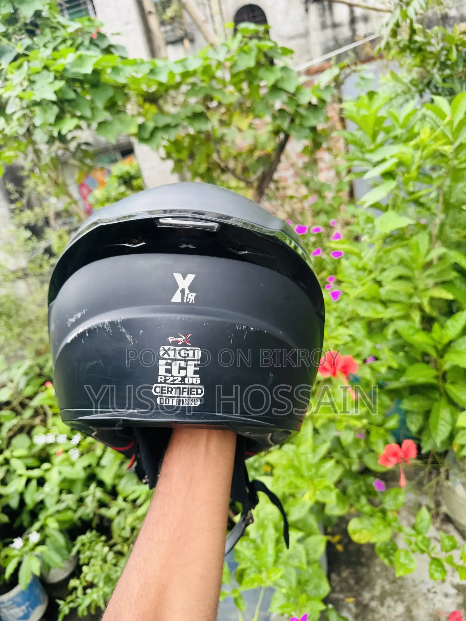 GearX X1GT – Matt Black 🪖 Helmet for Sale | L Size