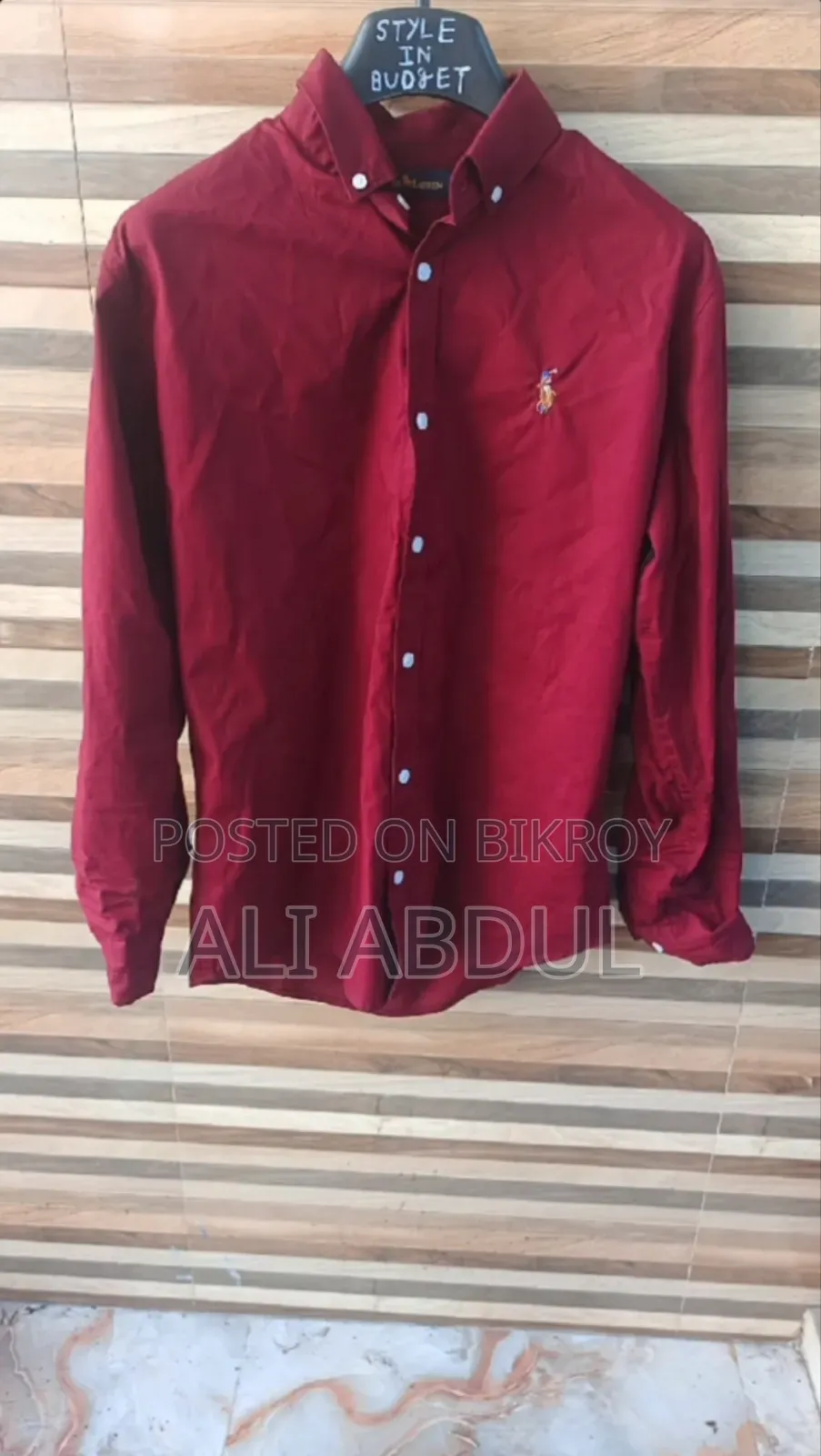 Ralph Lauren Maroon Oxford Shirt