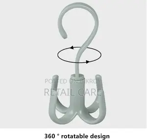 360° Rotating 4 Claw Hook Hanger for Clothes & Closet Organizer-3pcs