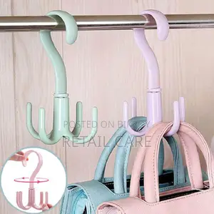 360° Rotating 4 Claw Hook Hanger for Clothes & Closet Organizer-3pcs