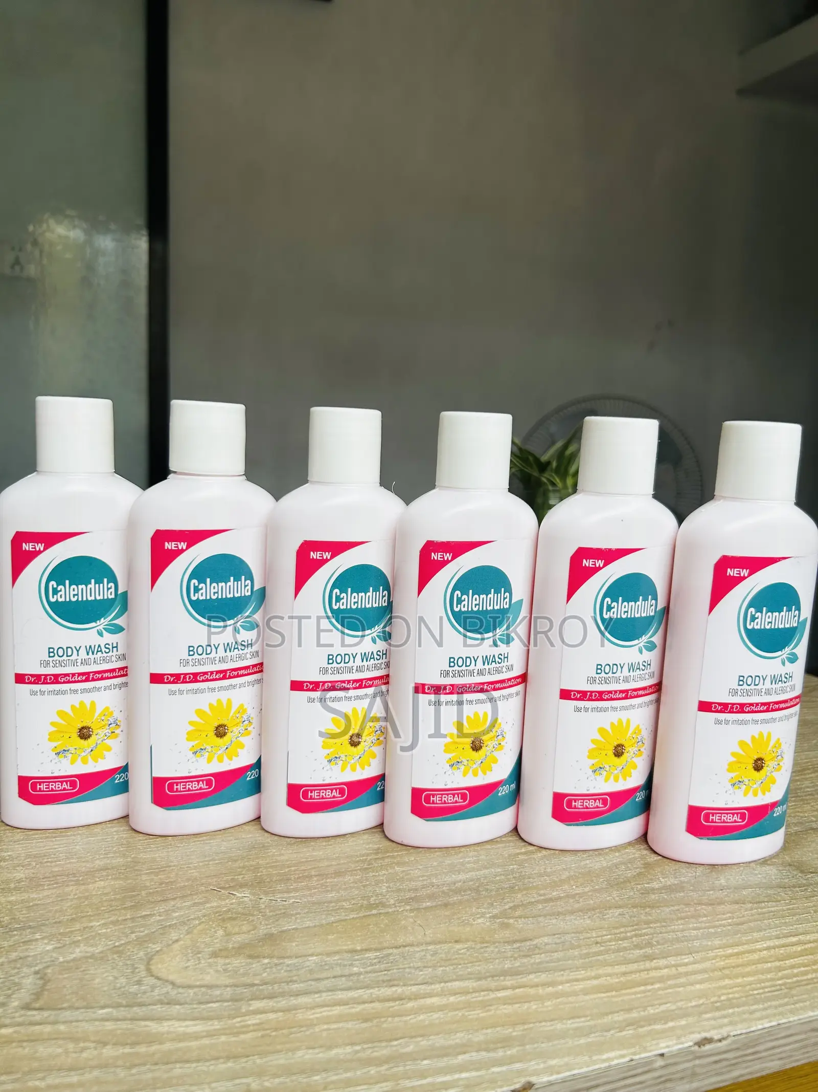 Calendula Body Wash 220ml – 6 Pieces| Body Wash for Dry & Itchy Skin