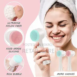 2-in-1 Silicone Facial Cleansing Brush & Face Massager