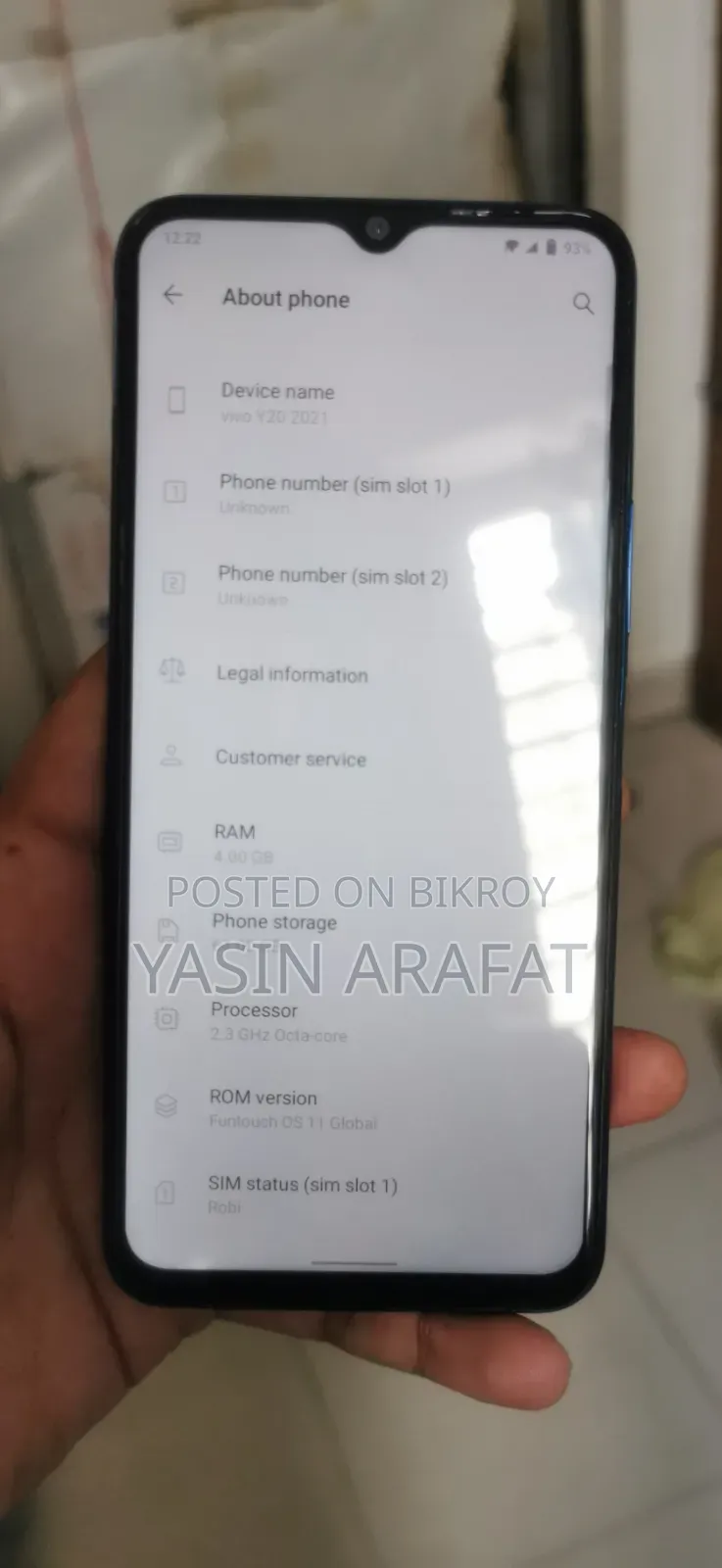Vivo Y20 64 GB Blue