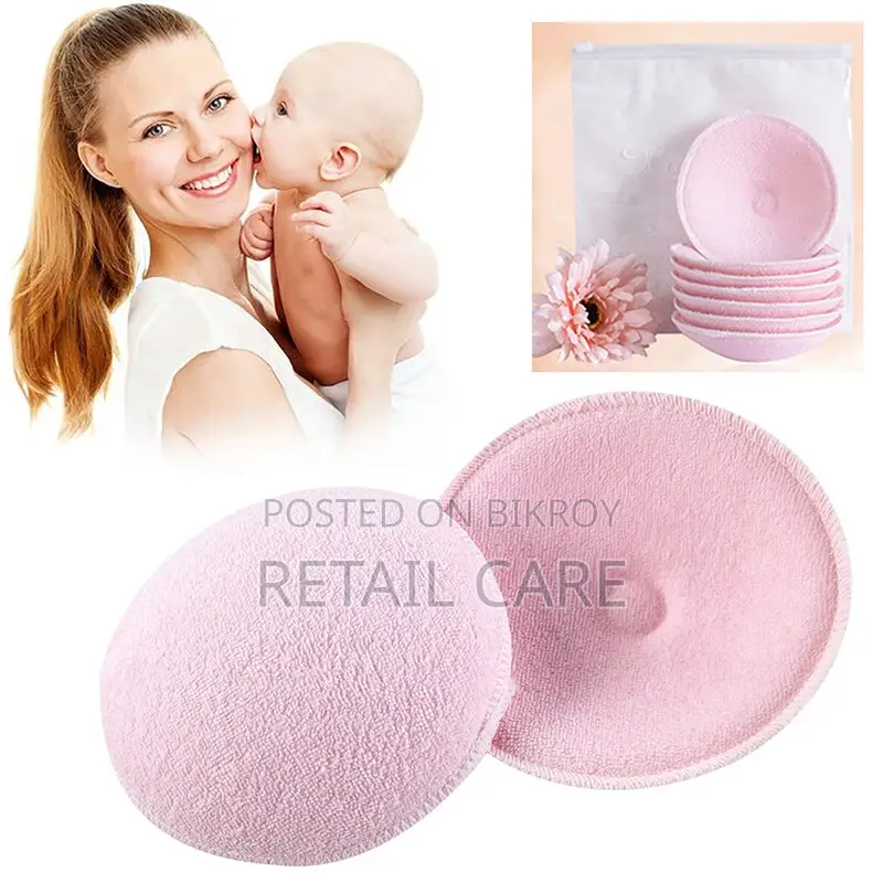 2 PCS Ultra Soft Washable Cotton Breast Pads for Nursing Moms-2pcs