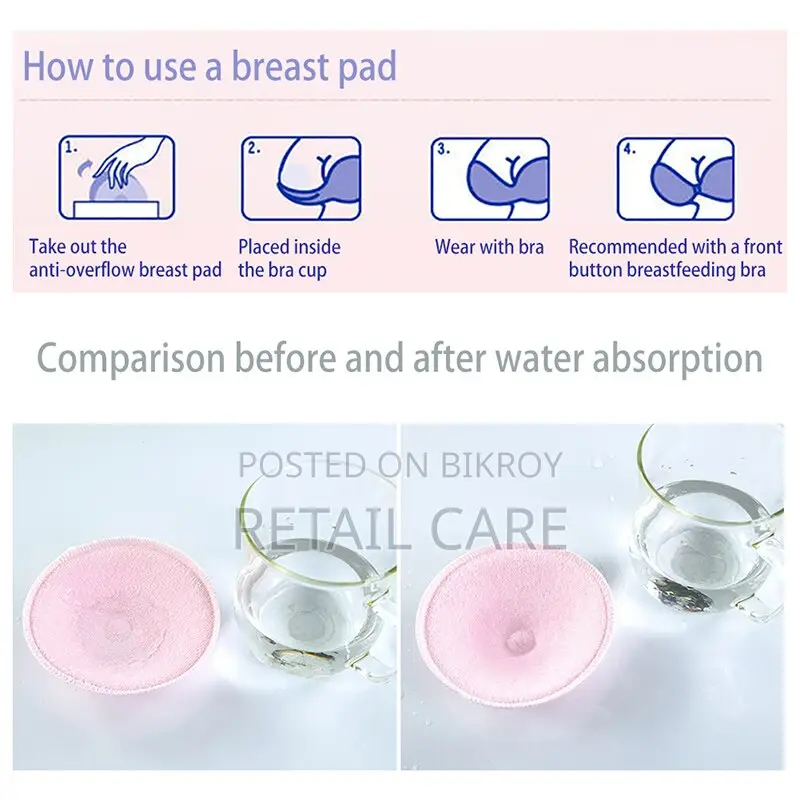 2 PCS Ultra Soft Washable Cotton Breast Pads for Nursing Moms-2pcs
