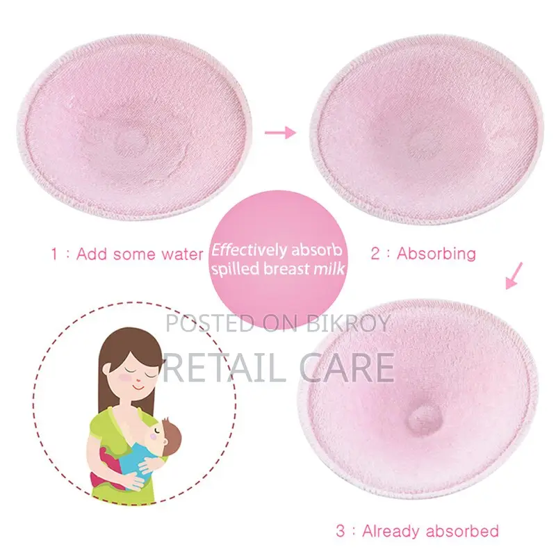 2 PCS Ultra Soft Washable Cotton Breast Pads for Nursing Moms-2pcs