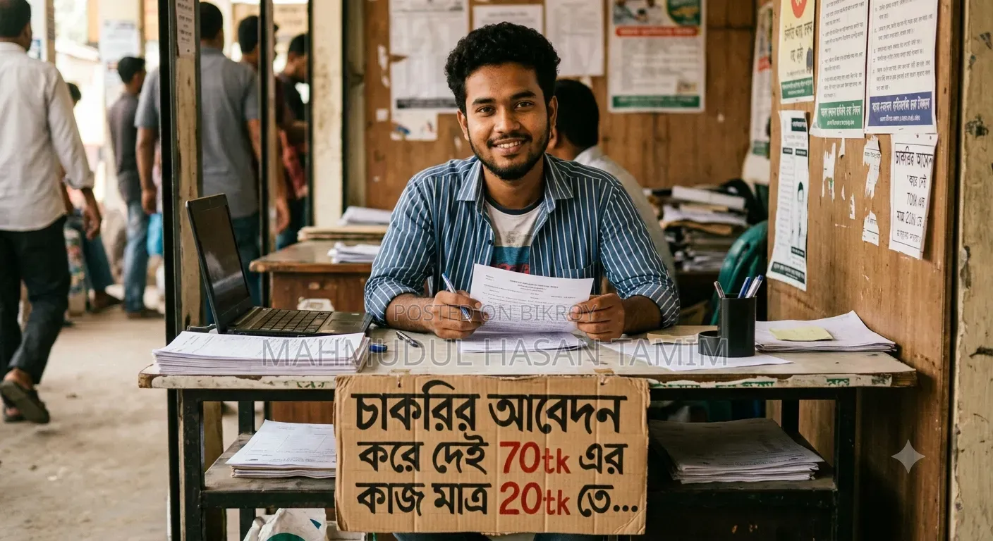 সকল প্রকার চাকরির আবেদন করা হয়।