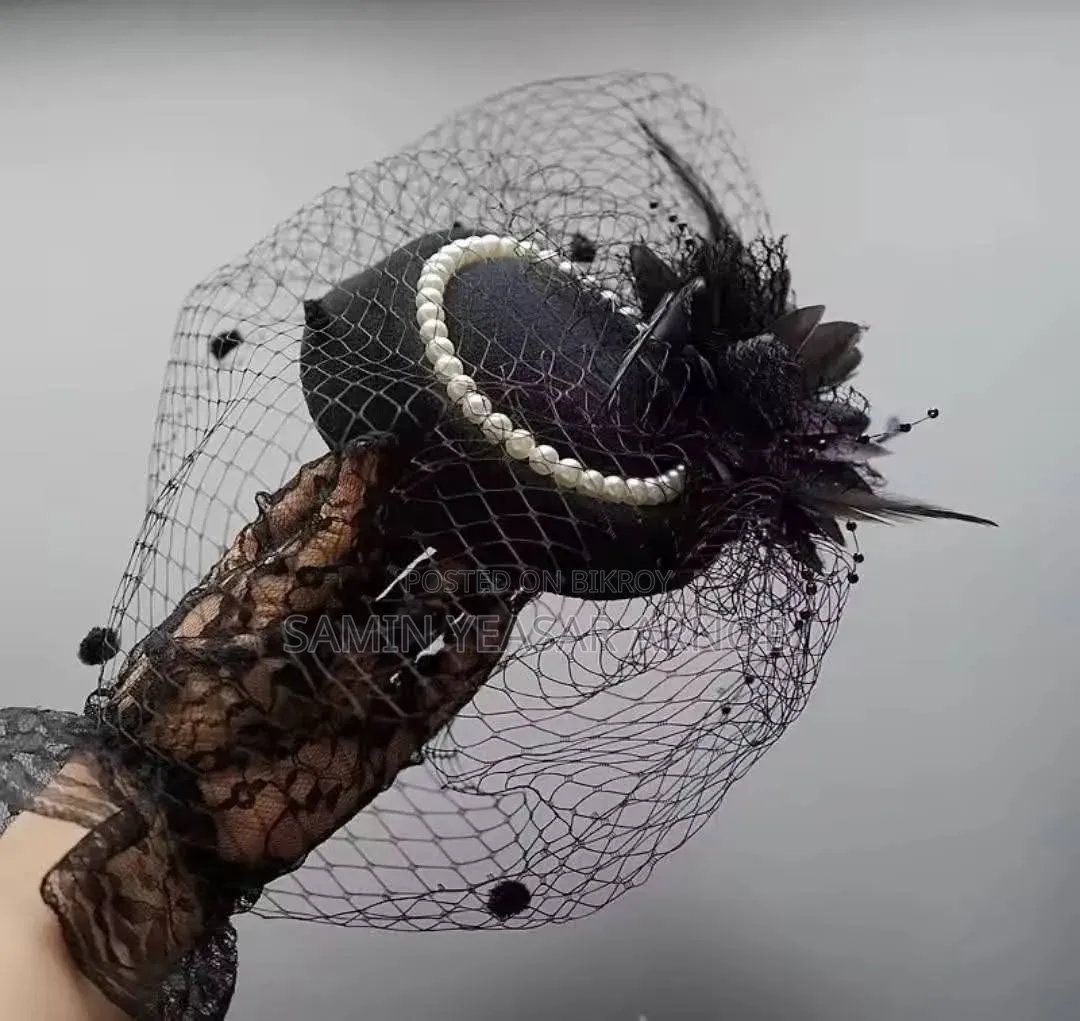 Elegant Fascinator Hat Women Veil Headdress Bridal Hat