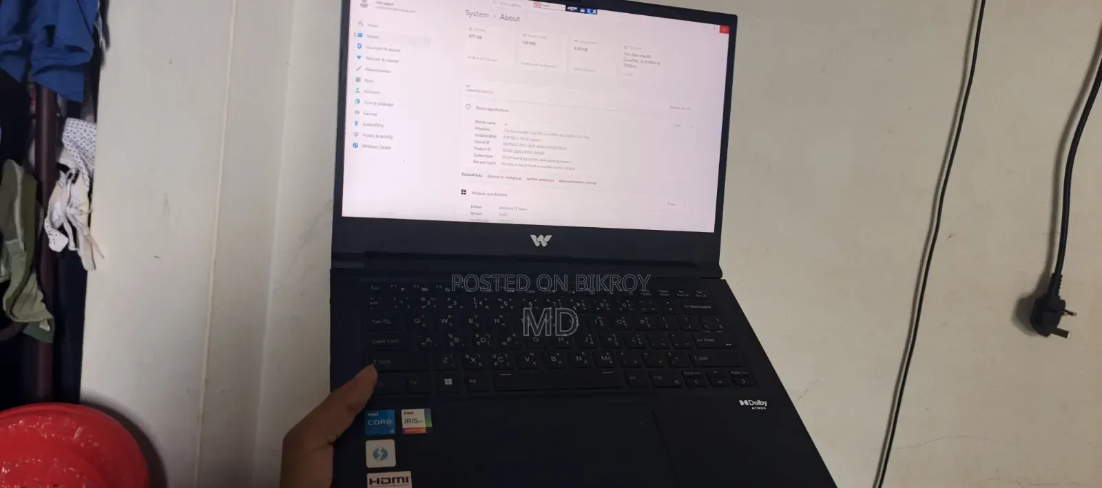 Laptop 8GB Intel Core i5 SSD 512GB