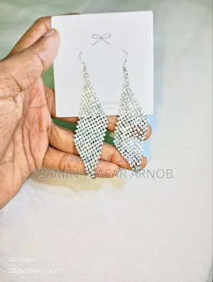 Crystal Earrings Korean European Earrings Long Drop Tassel Dangle