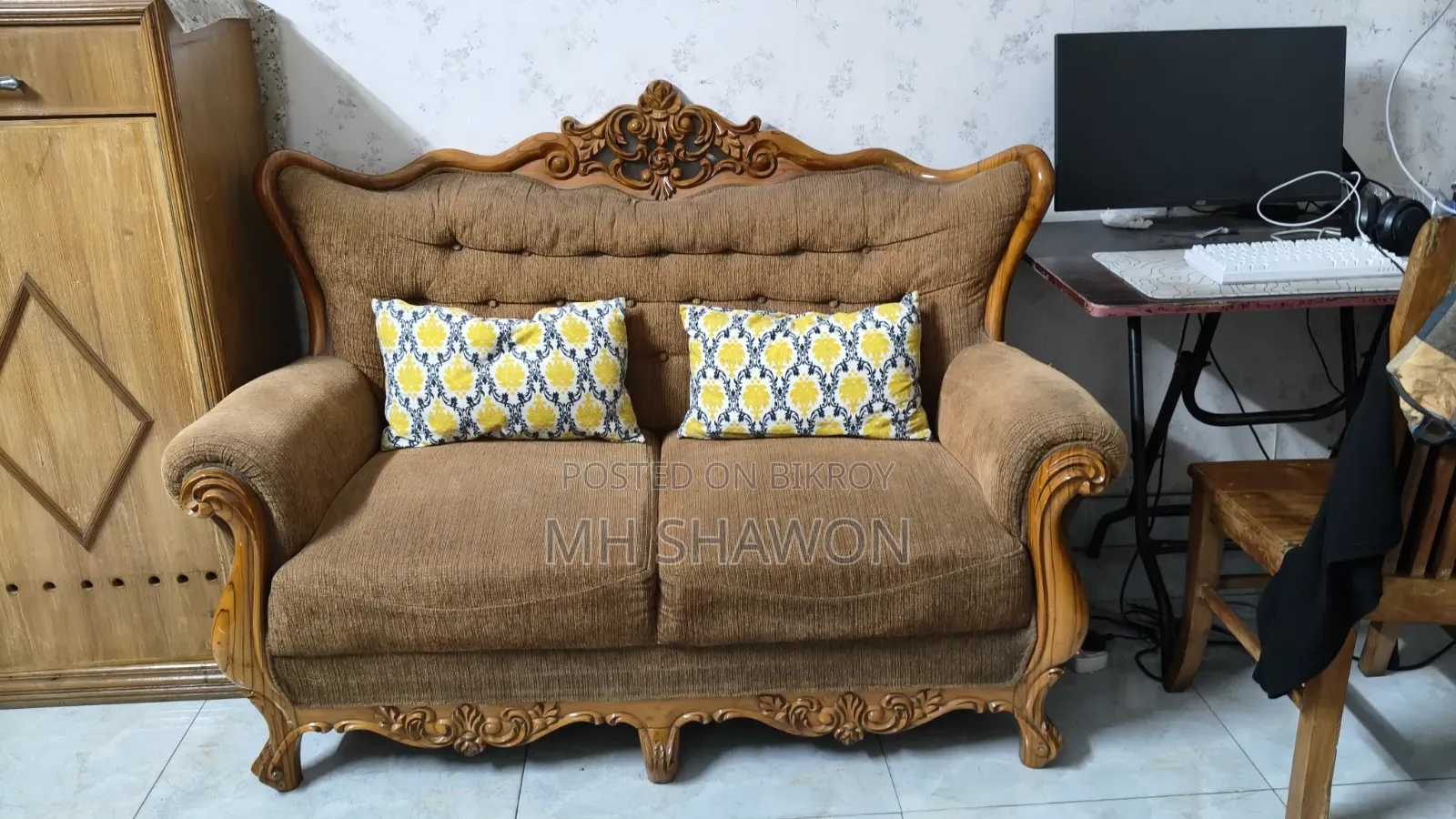 Premium সেগুন কাঠ Sofa Set