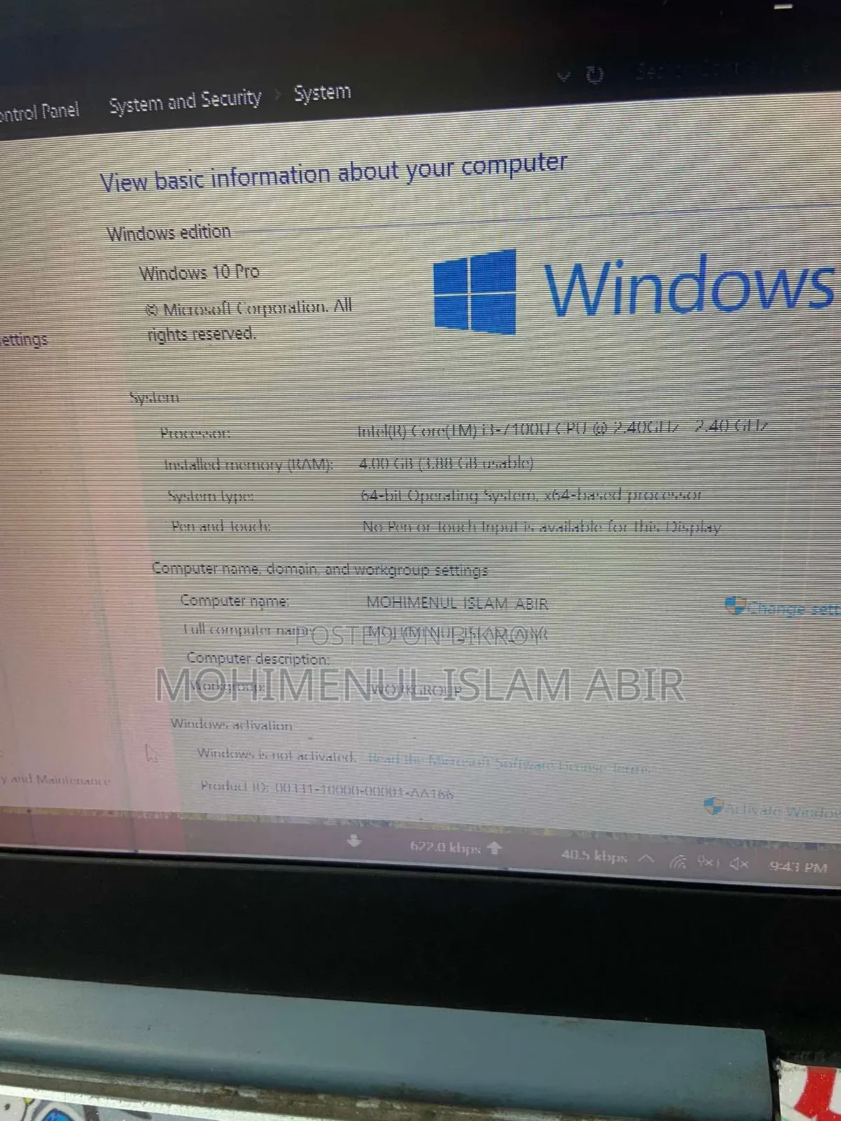 Laptop Lenovo IdeaPad 320 4GB Intel Core i3 HDD 256GB