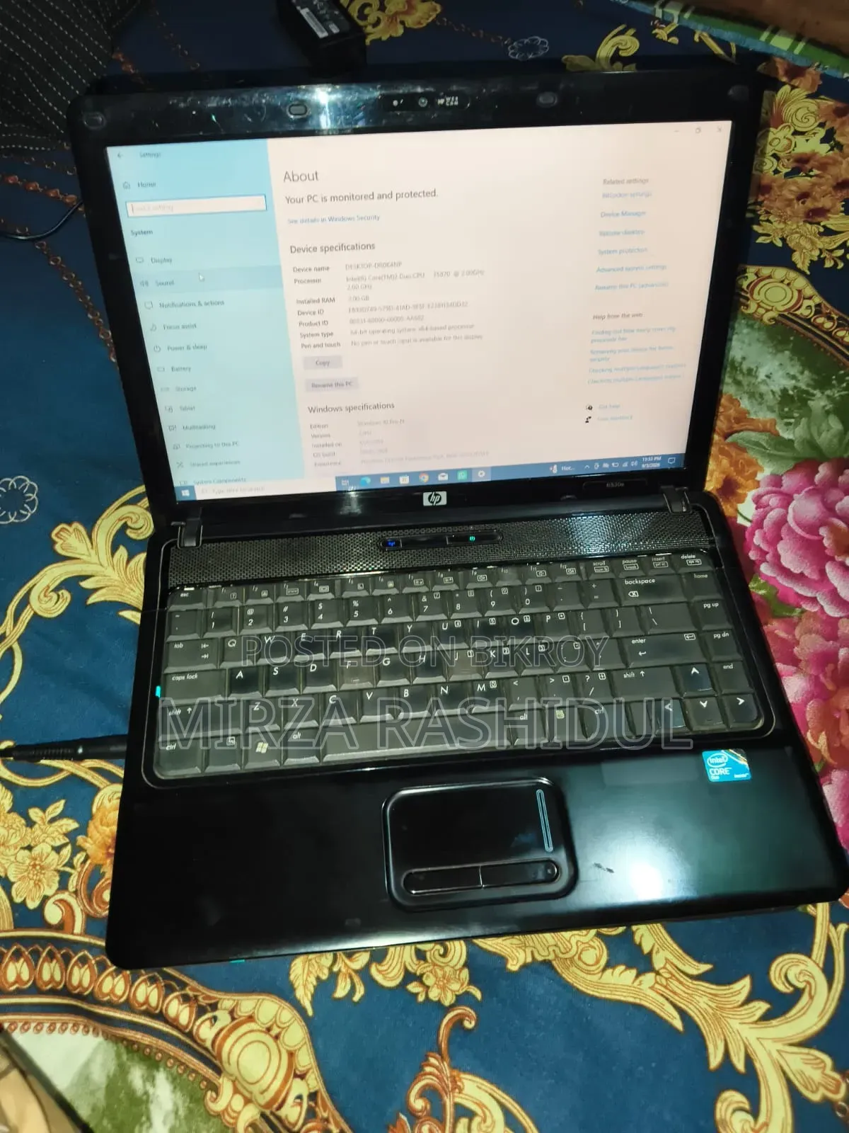 Laptop HP 2GB HDD 128GB