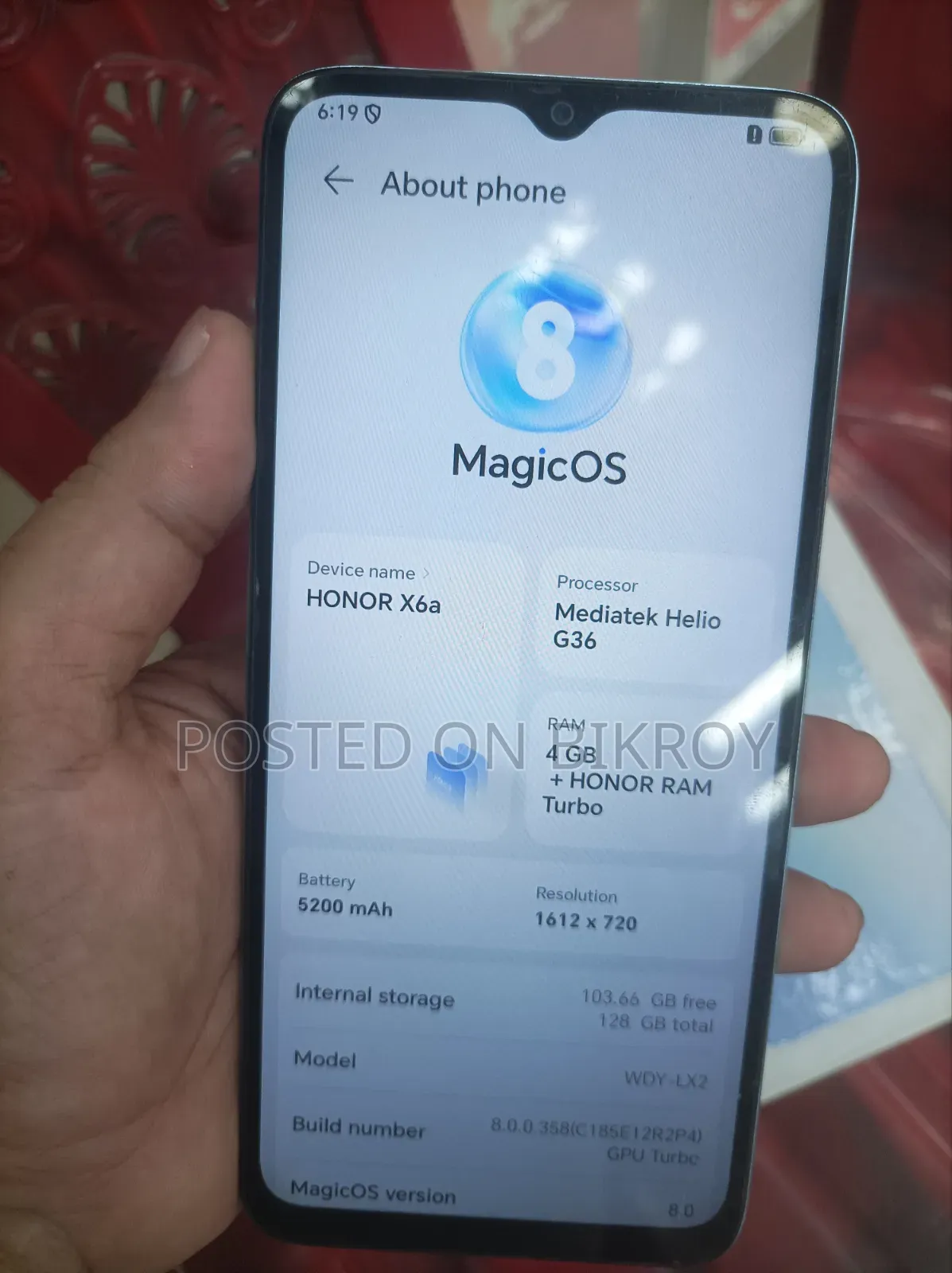 অনার এক্স৬এ ১২৮ জিবি ব্রোঞ্জ