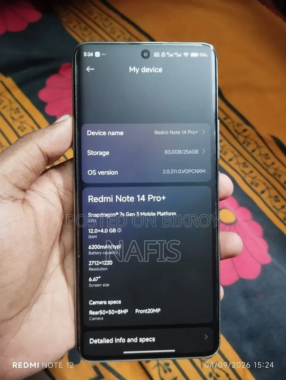 Xiaomi Redmi Note 14 Pro+ 256 GB White