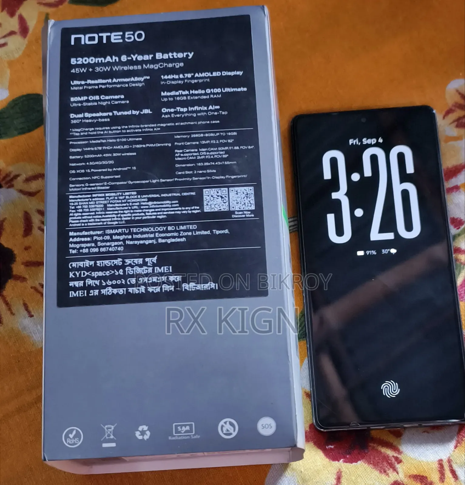 Infinix Note 50 Pro 256 GB Black