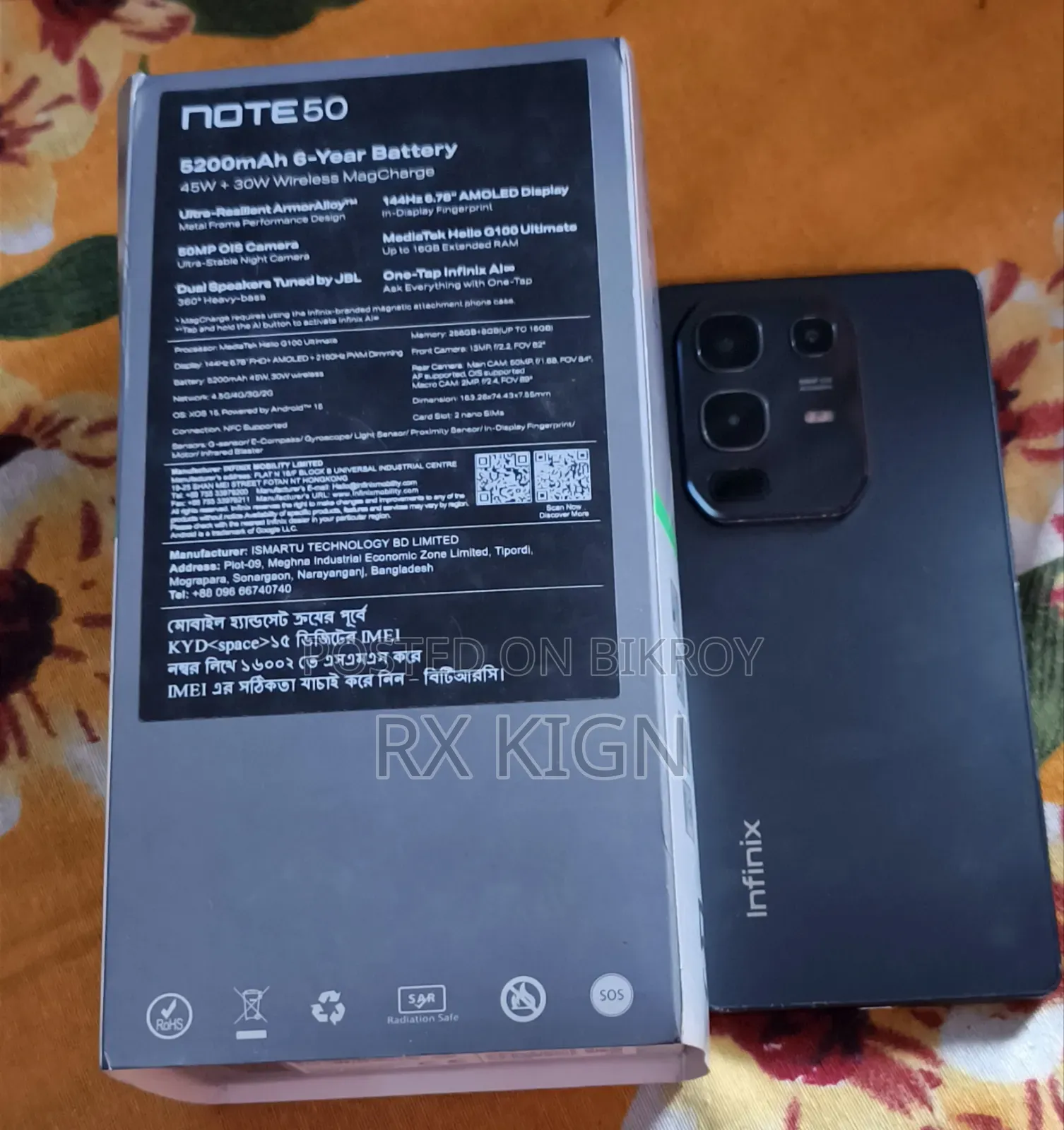 Infinix Note 50 Pro 256 GB Black
