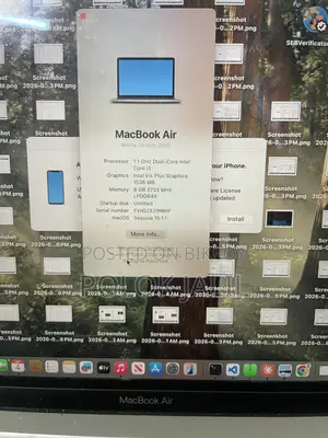 Laptop Apple MacBook Air 2020 8GB Intel Core i3 SSD 256GB