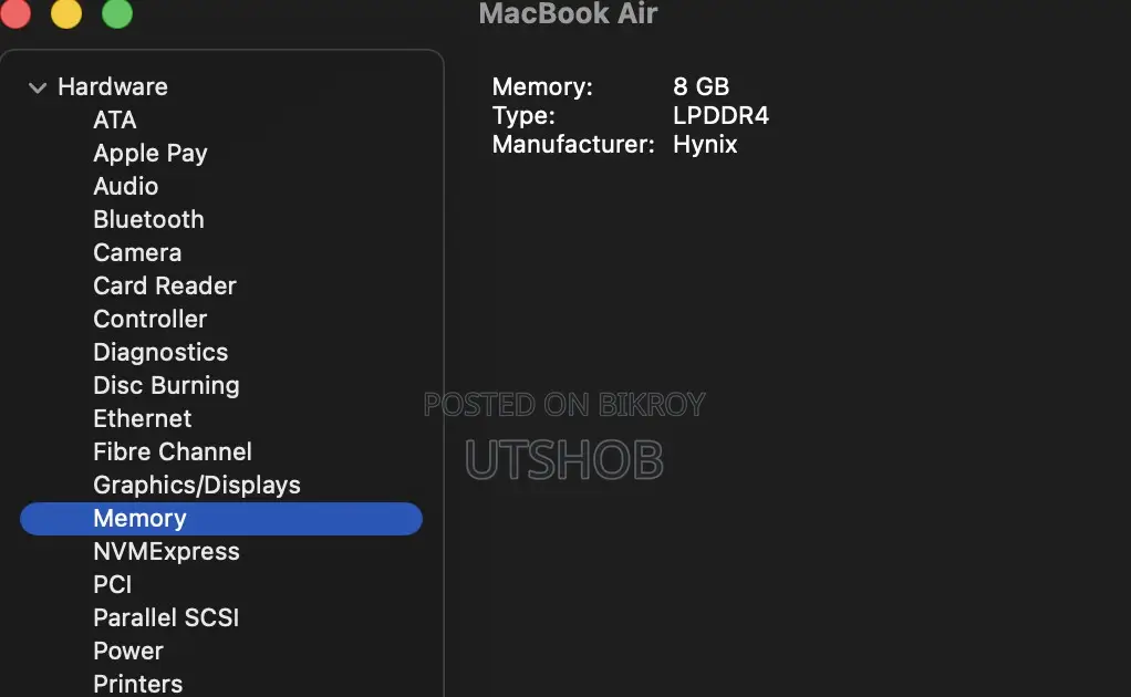 Laptop Apple MacBook Air 2020 M1 8GB Apple M1 SSD 256GB