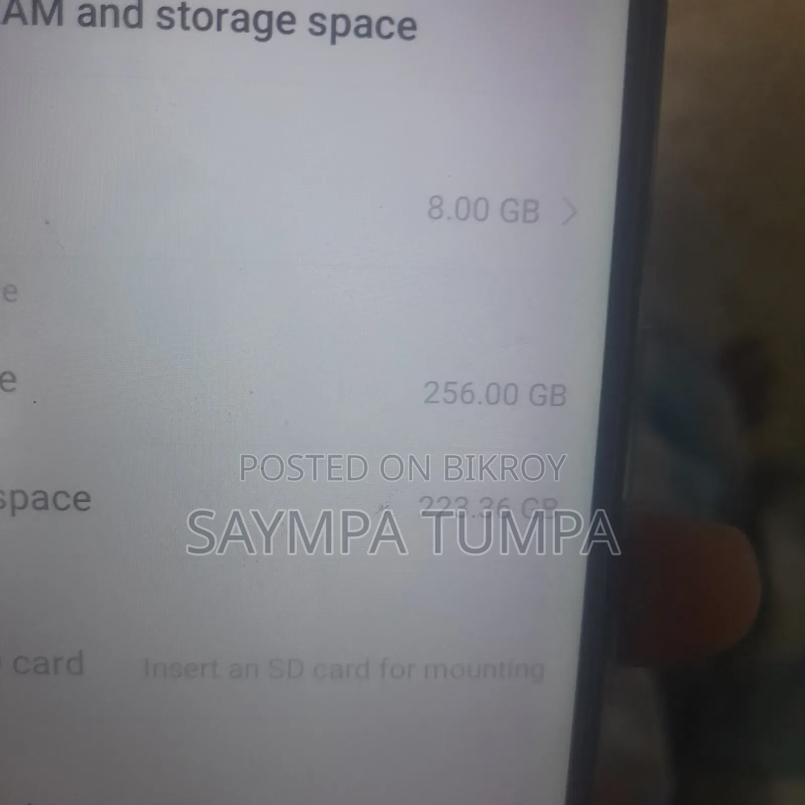New Mobile Phone 256 GB Blue